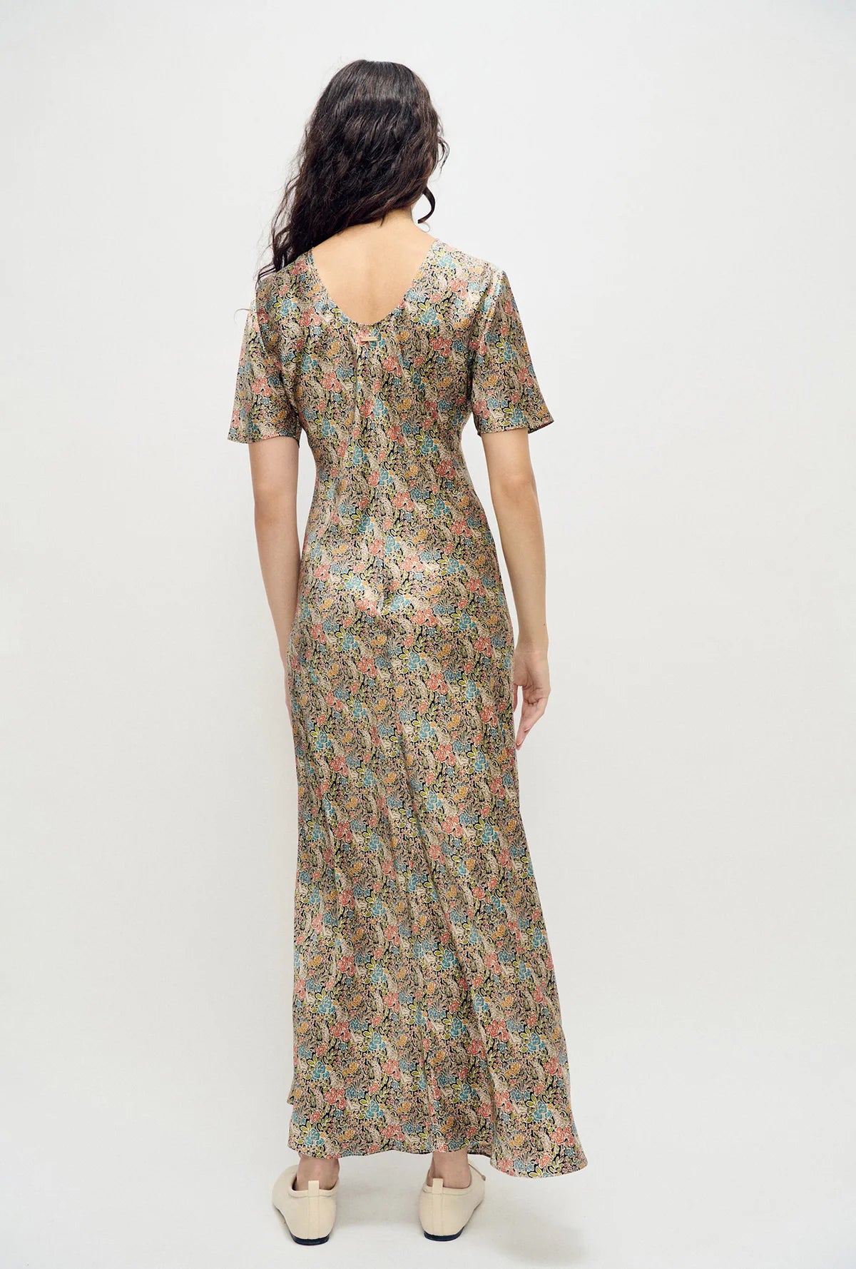 Short Sleeve Bias Cut Dress Sugar Floral