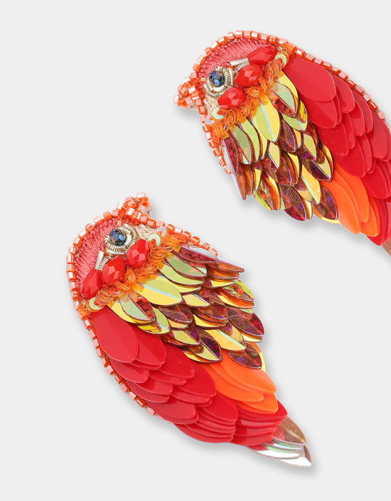 Robin Earrings Red