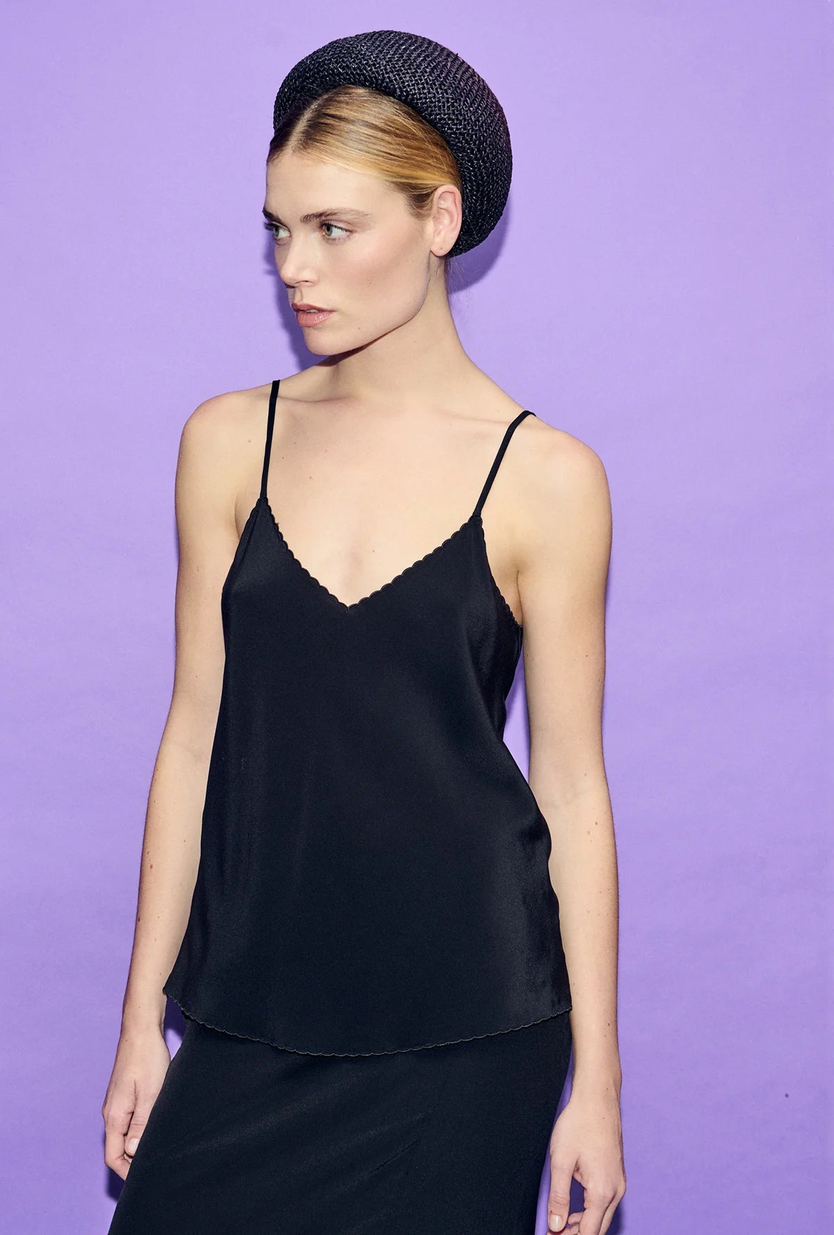 CDC Bias Cut Cami Black
