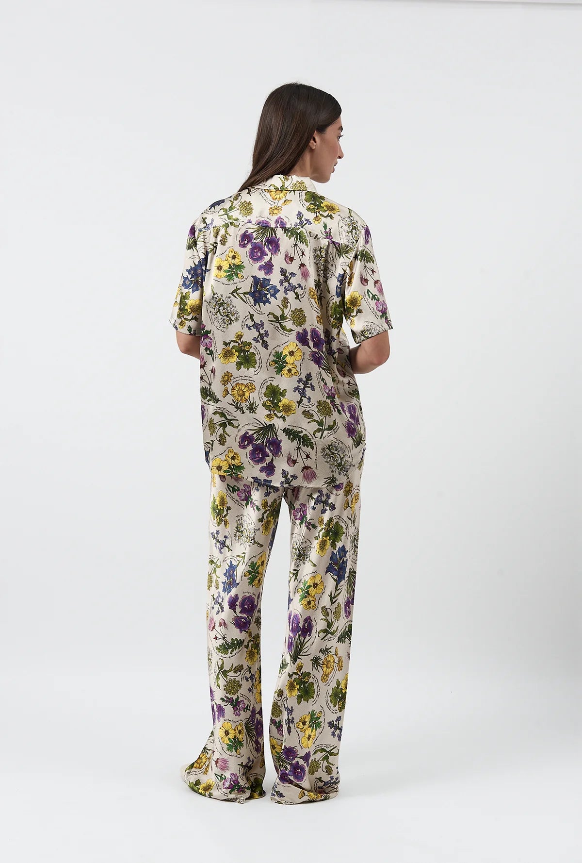Bias Cut Pants Endangered Flowers