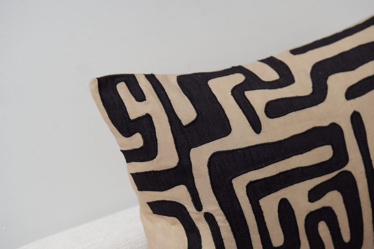 Kubu Applique Linen Cushion