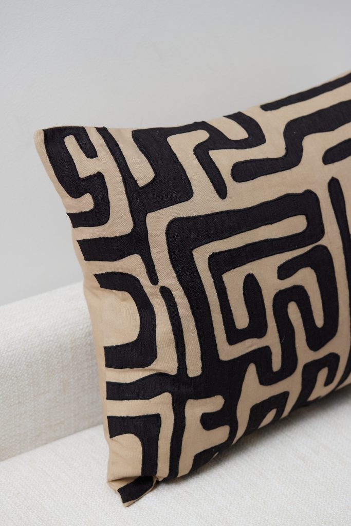 Kubu Applique Linen Cushion