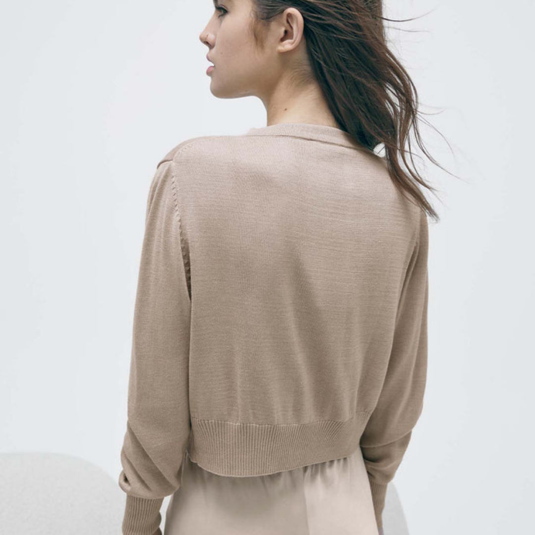 Cropped Cardigan Hazelnut