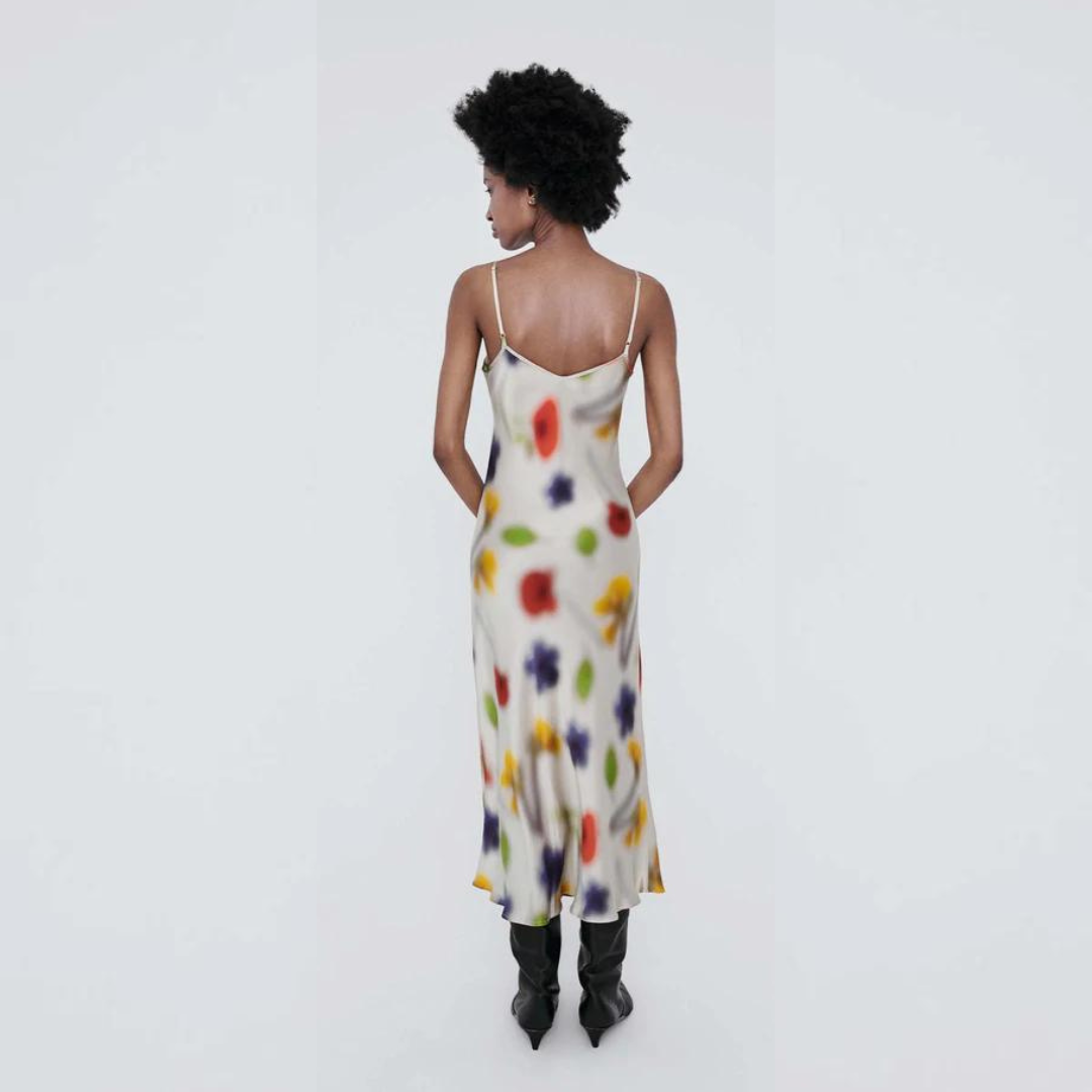 90s Slip Dress Hazelnut Blur