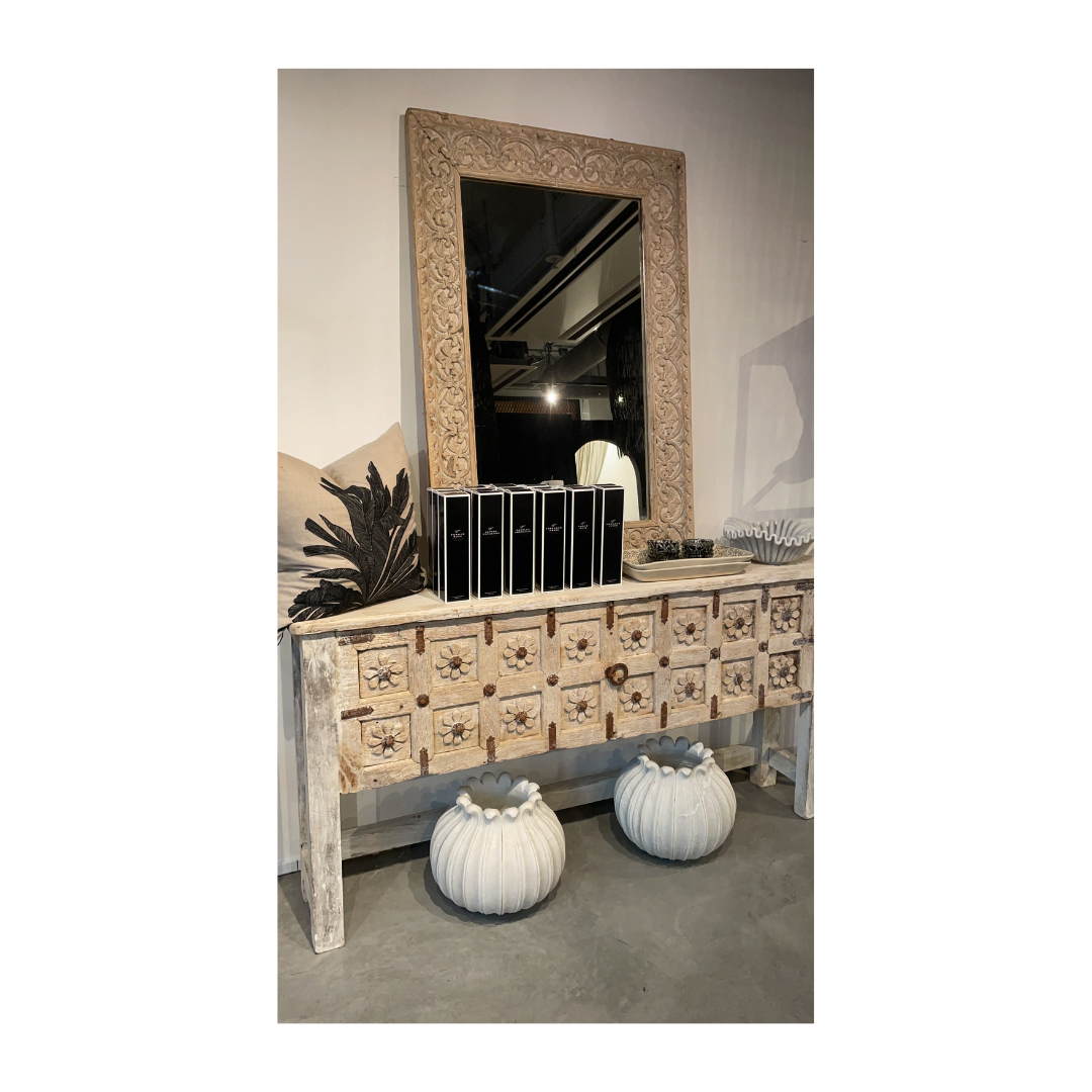 Teakwood Flower Console