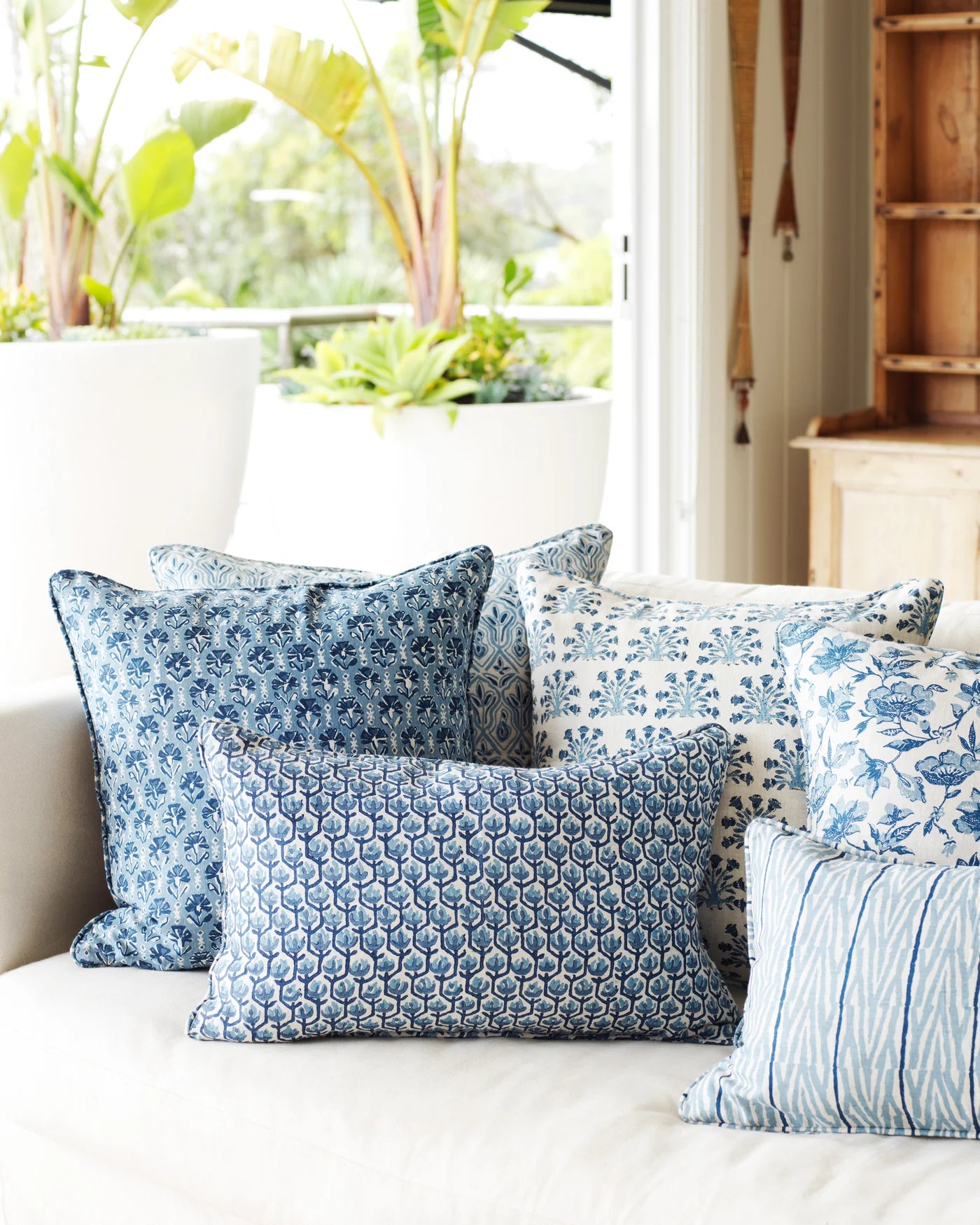 Samode Riviera Linen Cushion 50x50cm