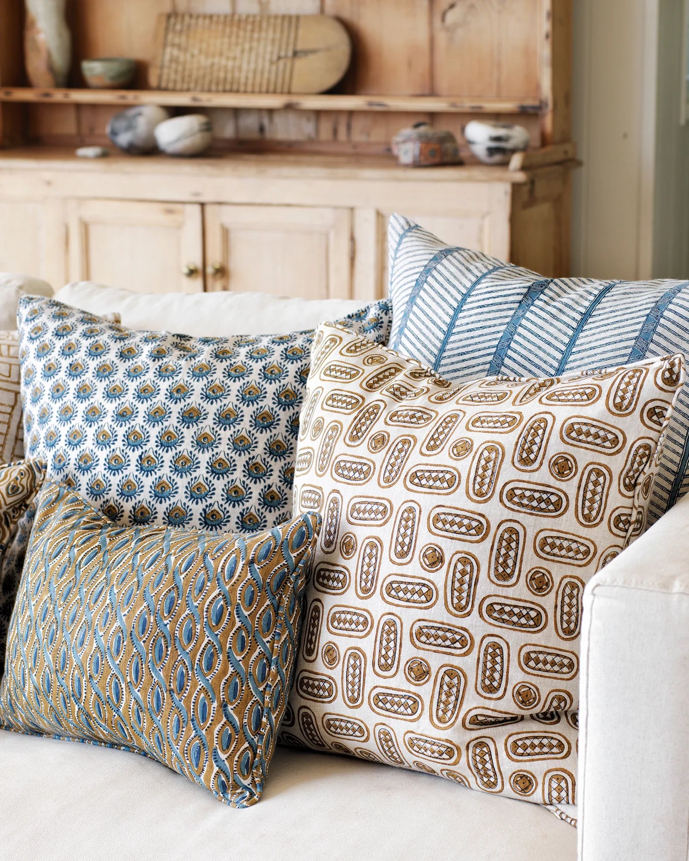 Lyon Tobacco Linen Cushion 50x50cm