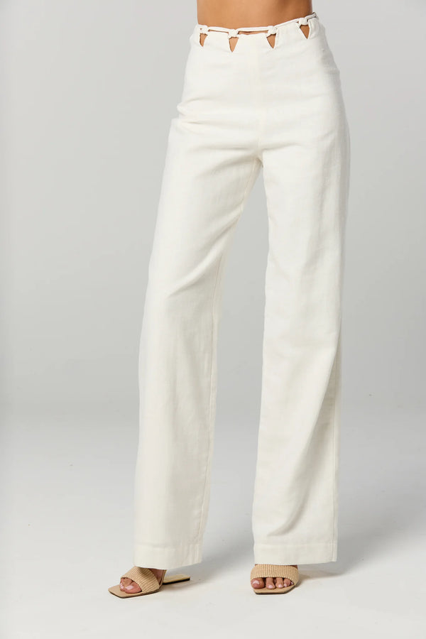 Rockwell Knotted Pants White - Winona