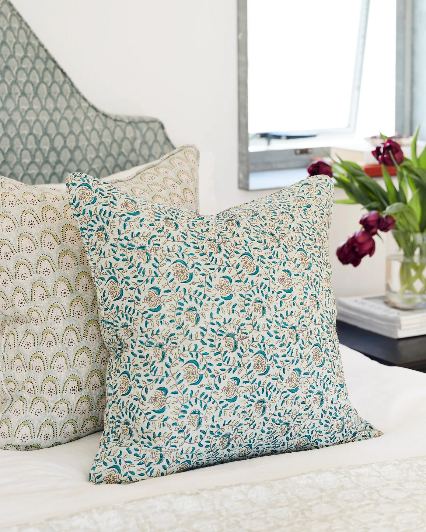 Azores Wasabi Linen Cushion 50x50cm