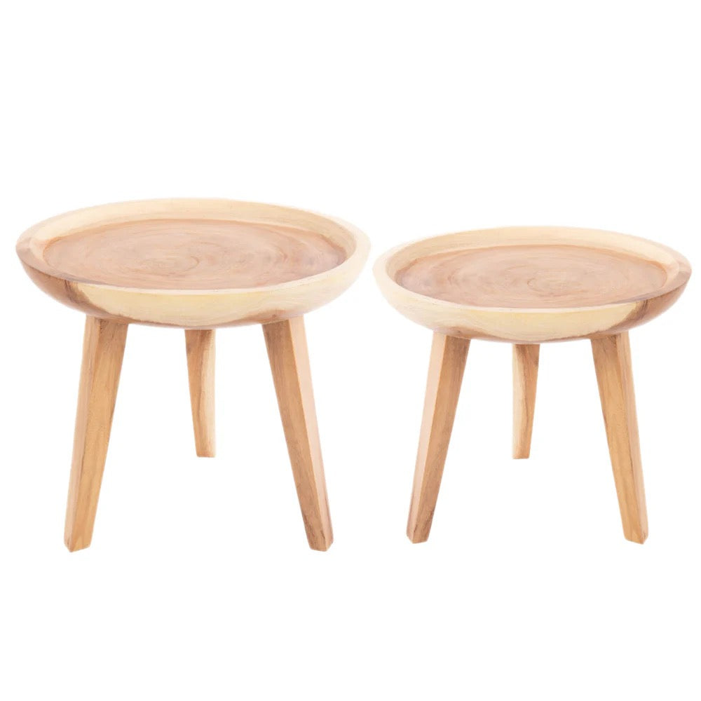 Round Natural Teak Table