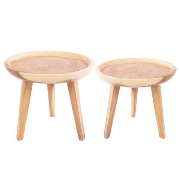 Round Natural Teak Table