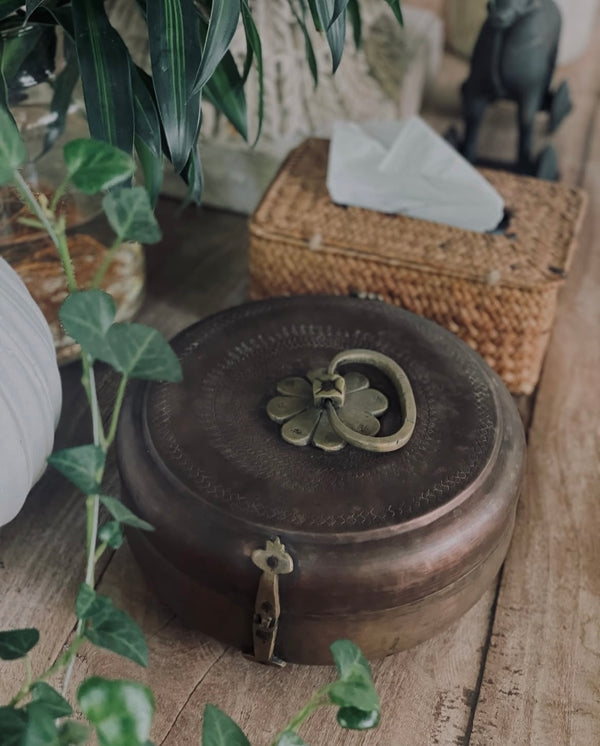 Indian Brass Chapati Box