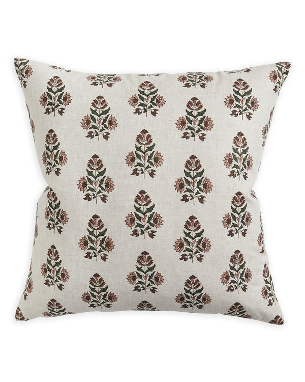 Ankara Rosewood Linen Cushion 50x50cm