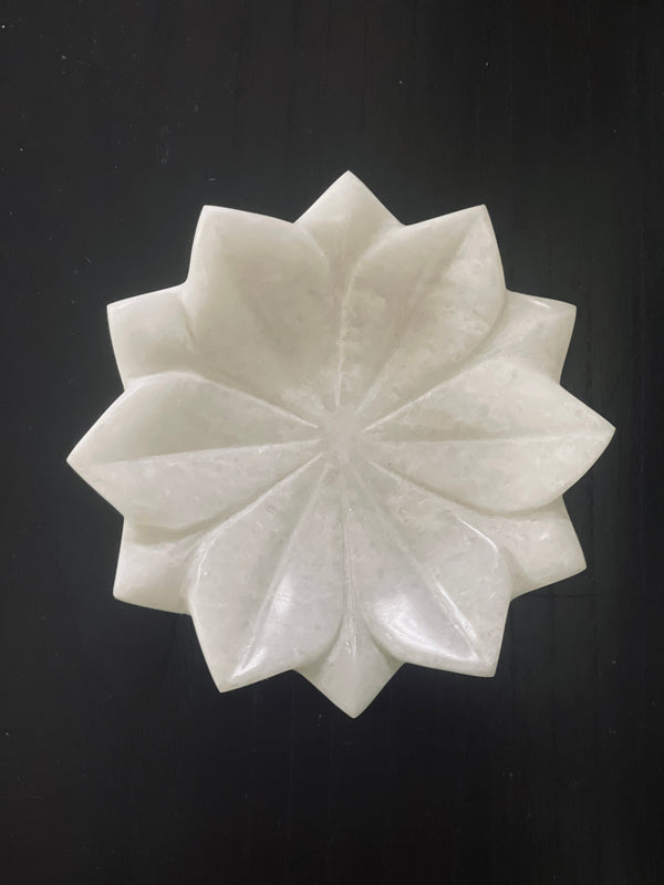 Marble Lotus Jewelry Plate