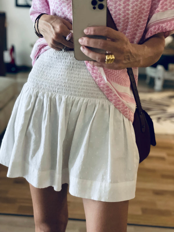 Rio Smocked Mini Skirt - Tigers in Paris