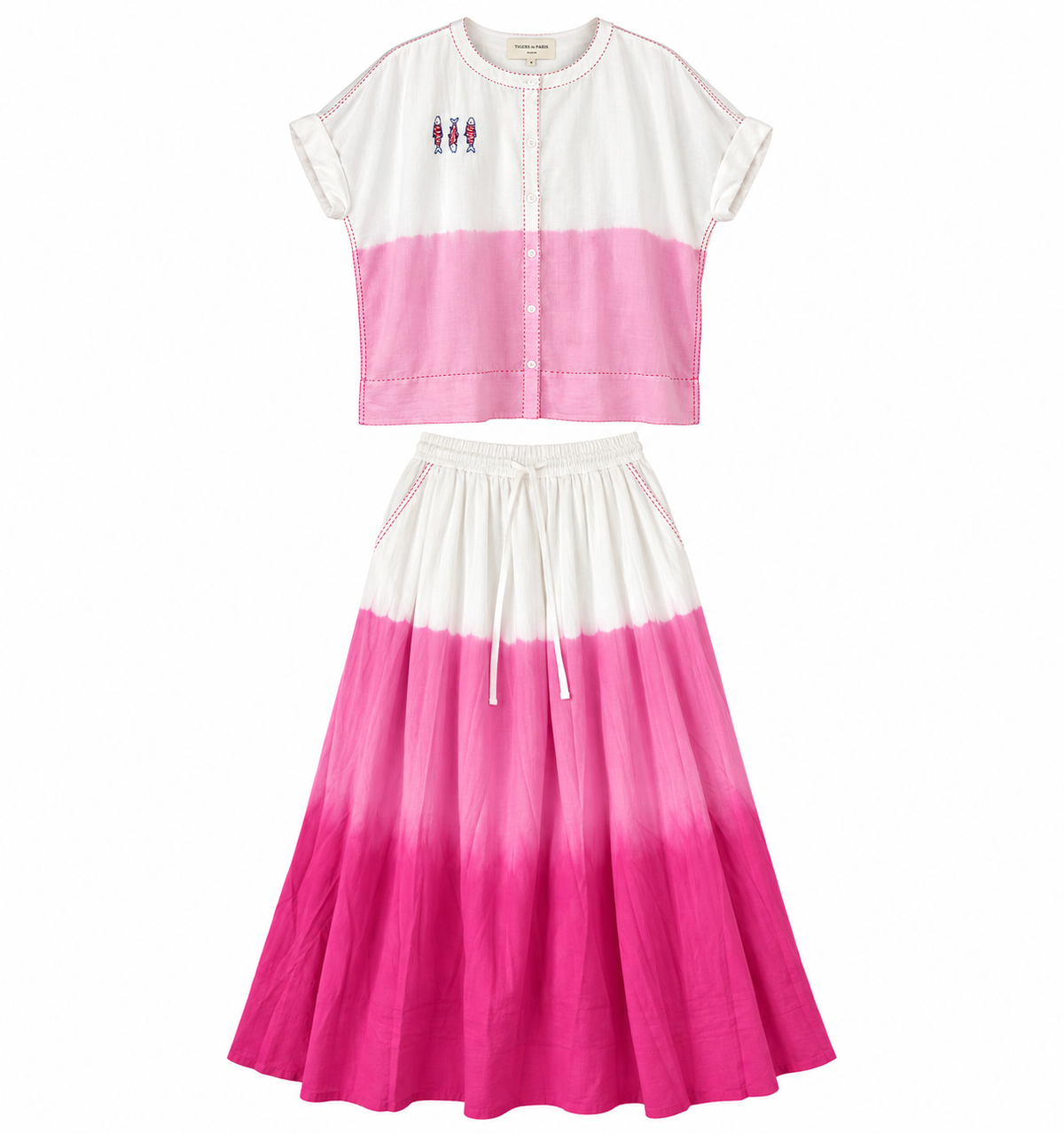 Mila Tie Dye Skirt Pink