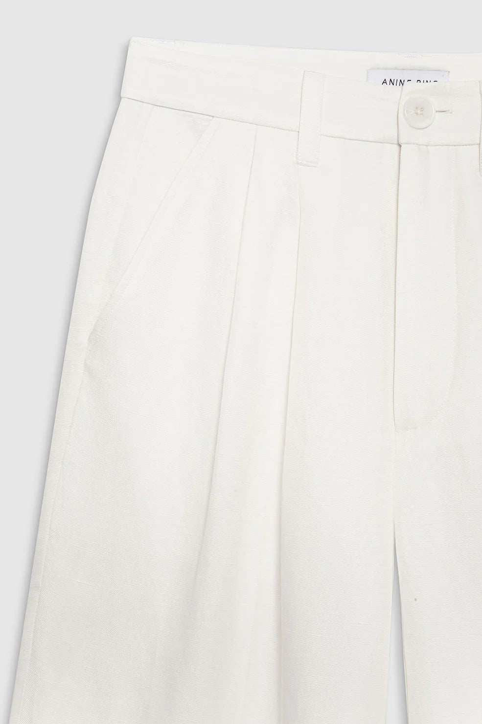 Carrie Pant - White Linen Blend