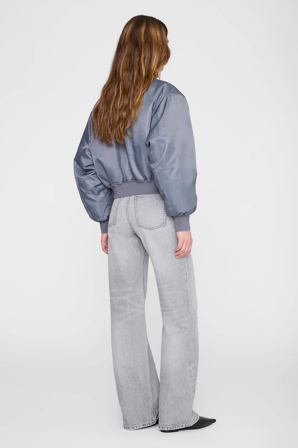 Cropped Leon Bomber - Dark Grey