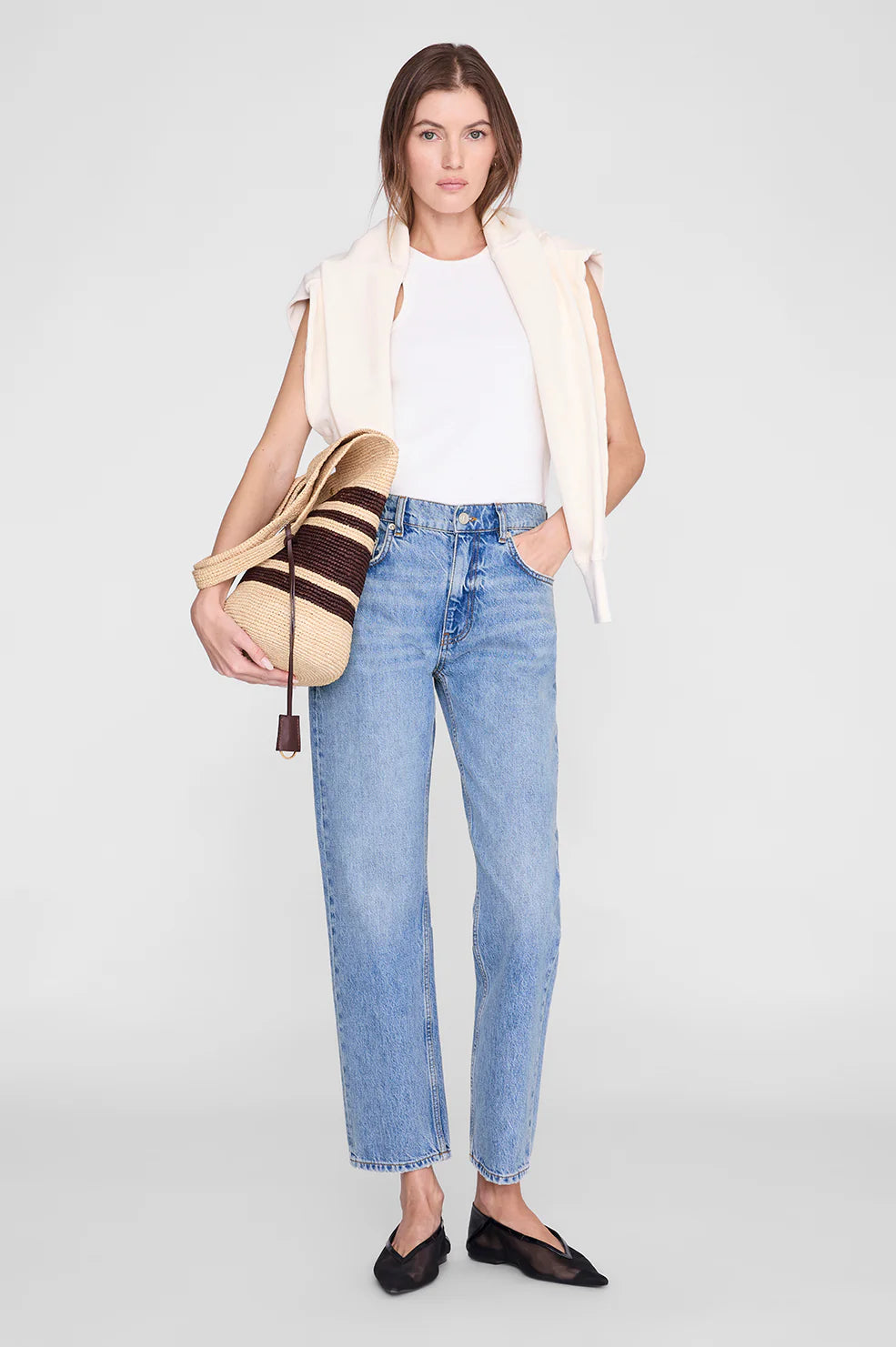 Leah Stripes Hobo Raphia - Natural / Brown