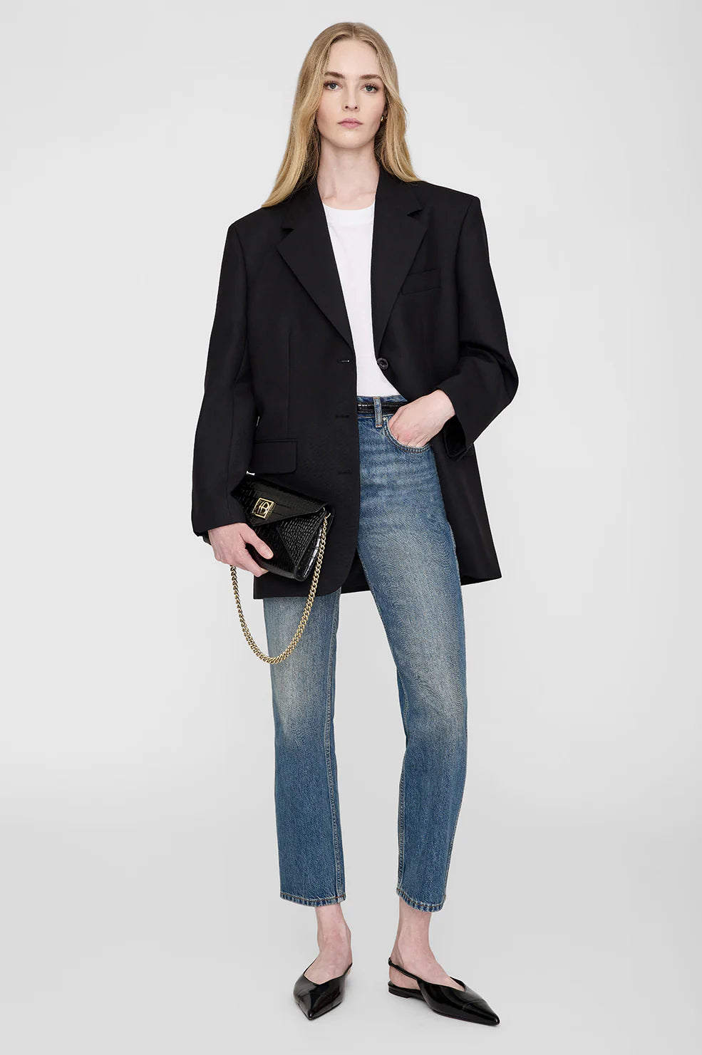 Small Elly Clutch Black Embossed