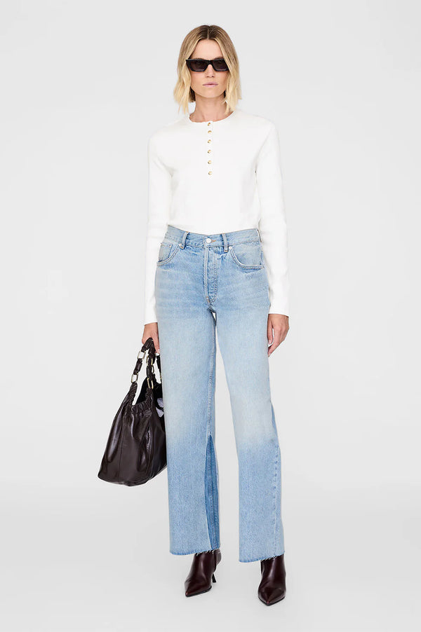 Alessia Long Sleeve Tee - Ivory