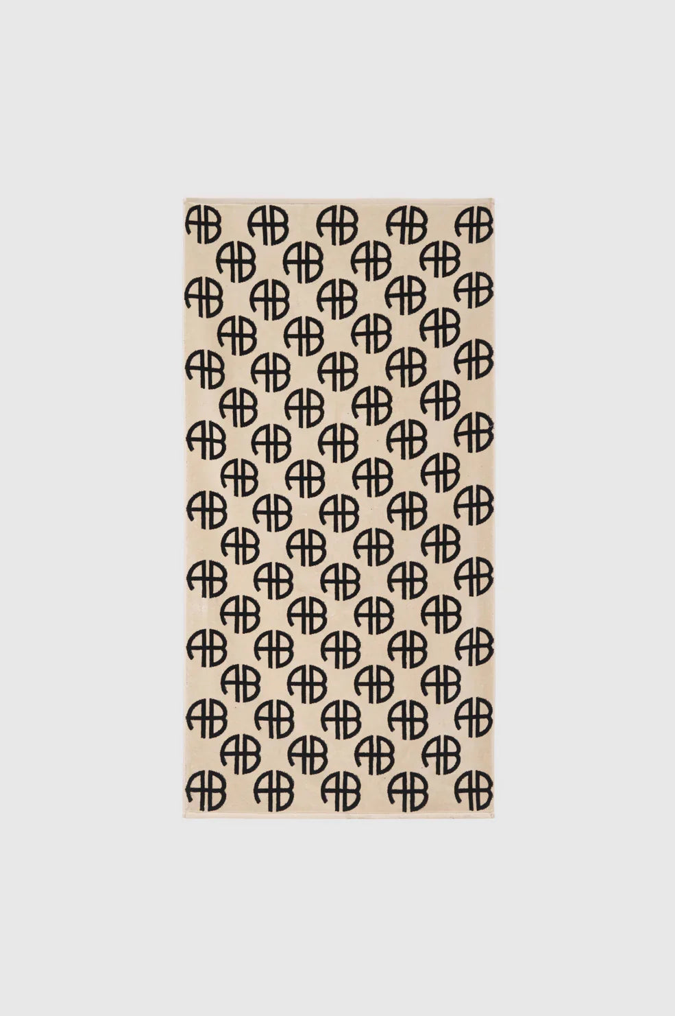 Bahia Towel Beige Monogram Print