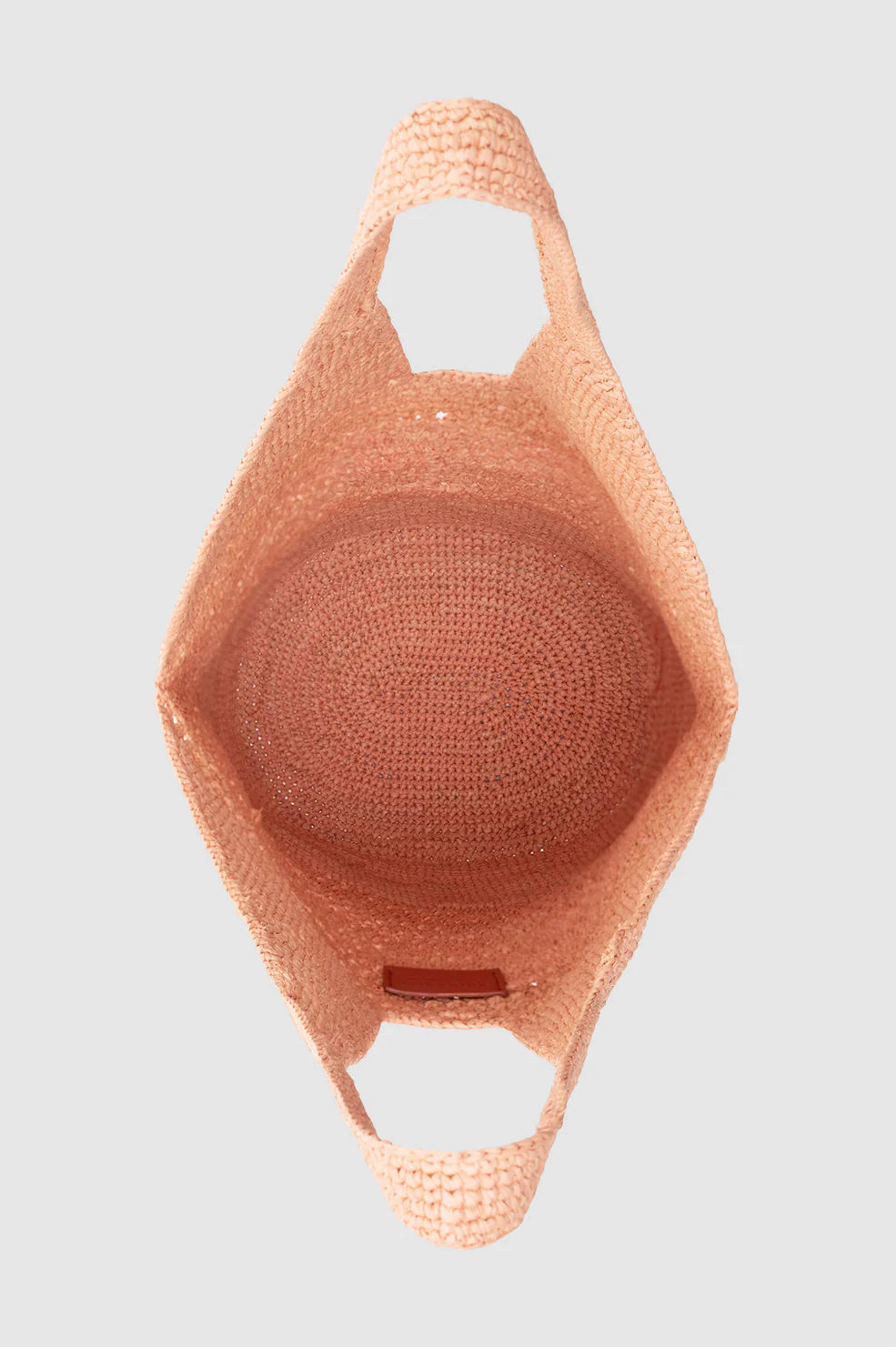 Leah Logo Hobo Raphia - Blush