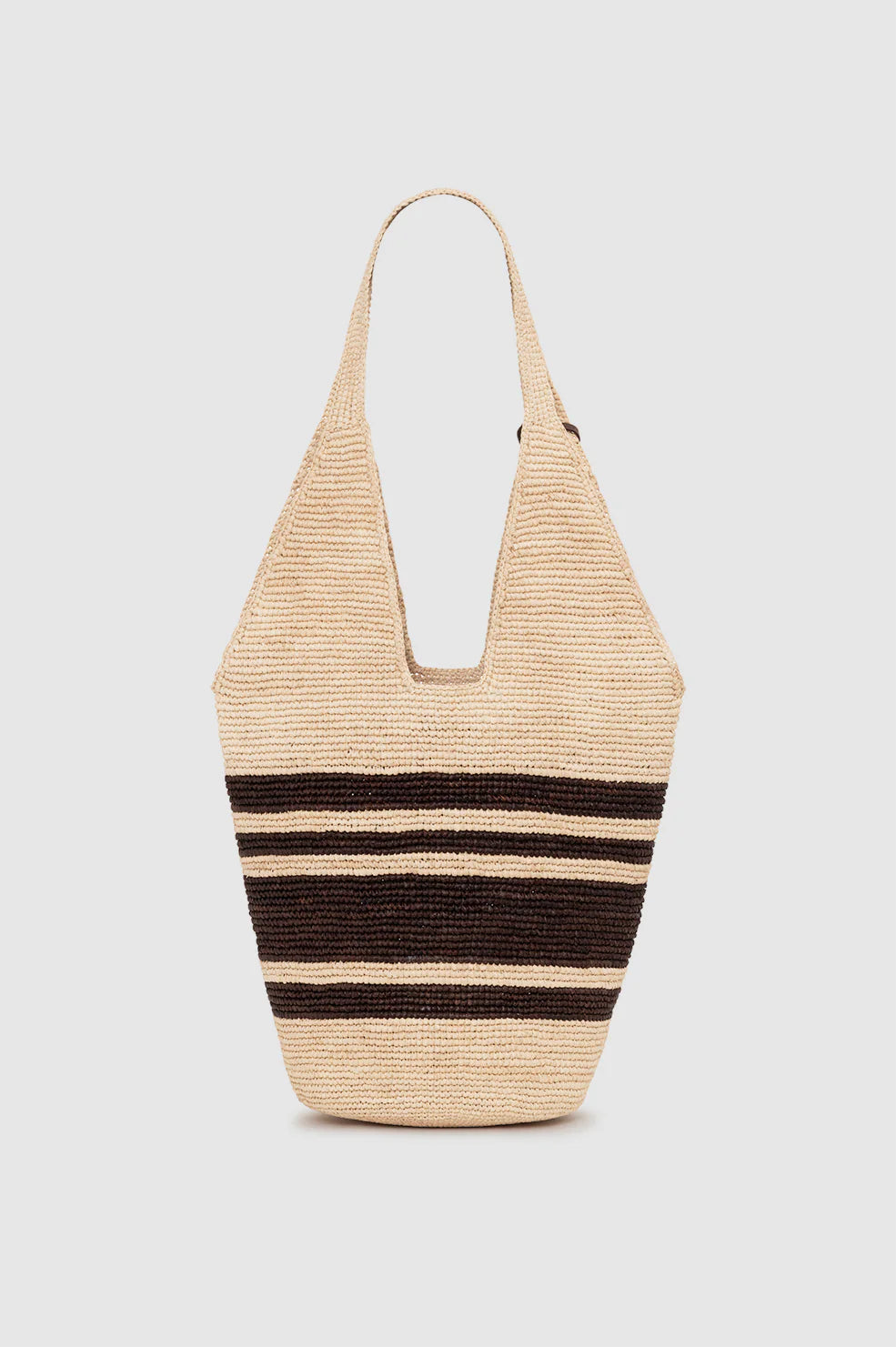 Leah Stripes Hobo Raphia - Natural / Brown