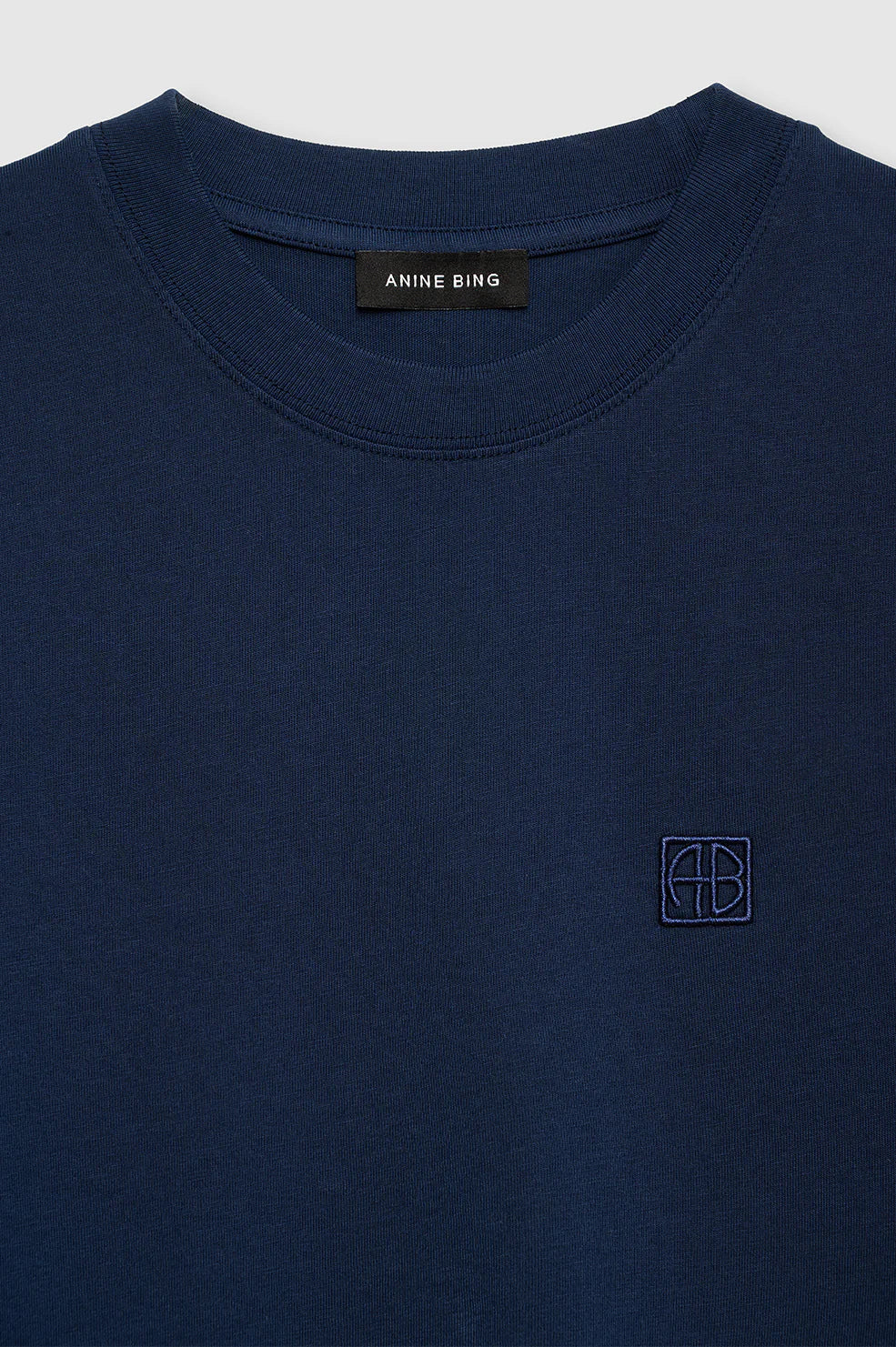 Lili Tee Framed Monogram - Washed Navy