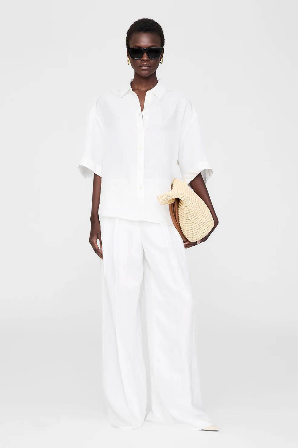 Lou Trouser - Ivory Linen Blend