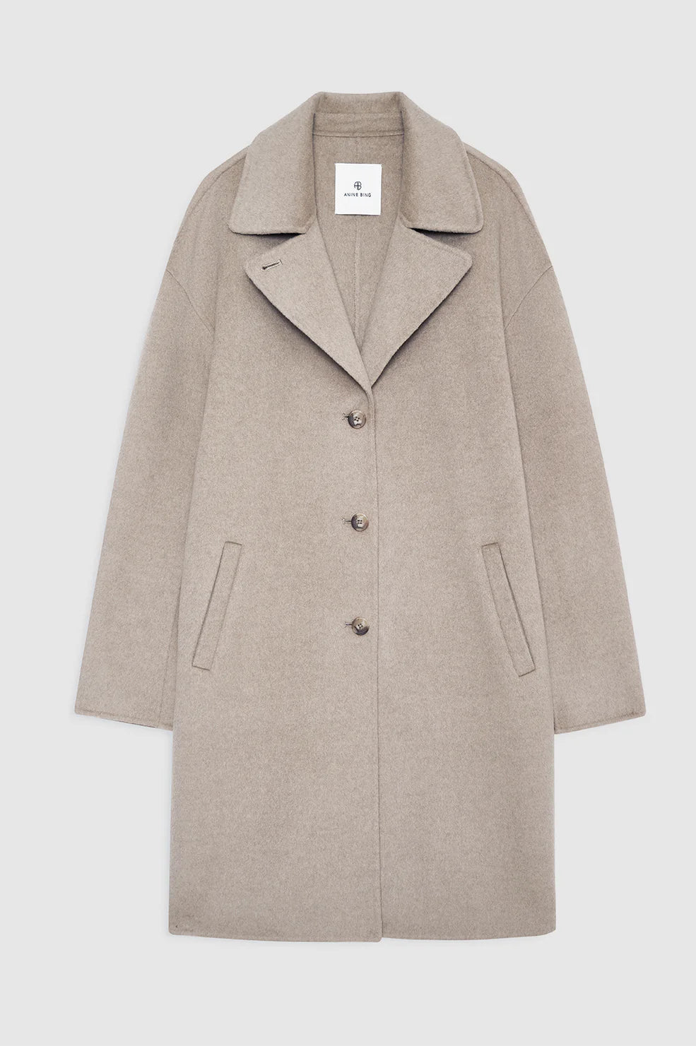 Portia Coat Oatmeal Melange Cashmere Blend