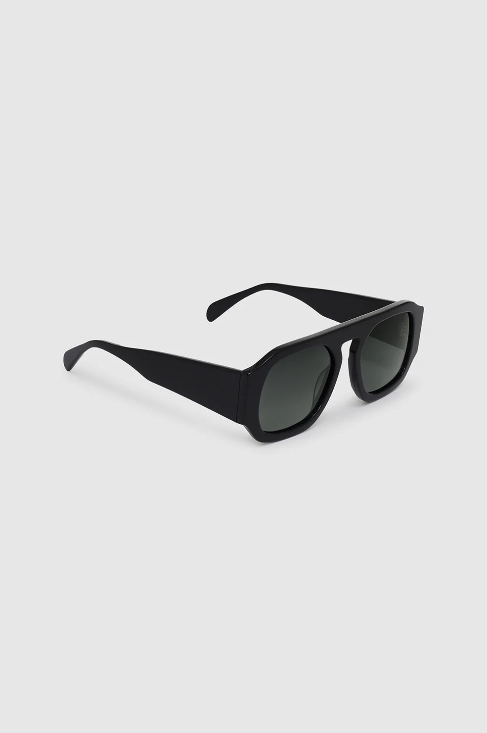 Preston Sunglasses Black with Green