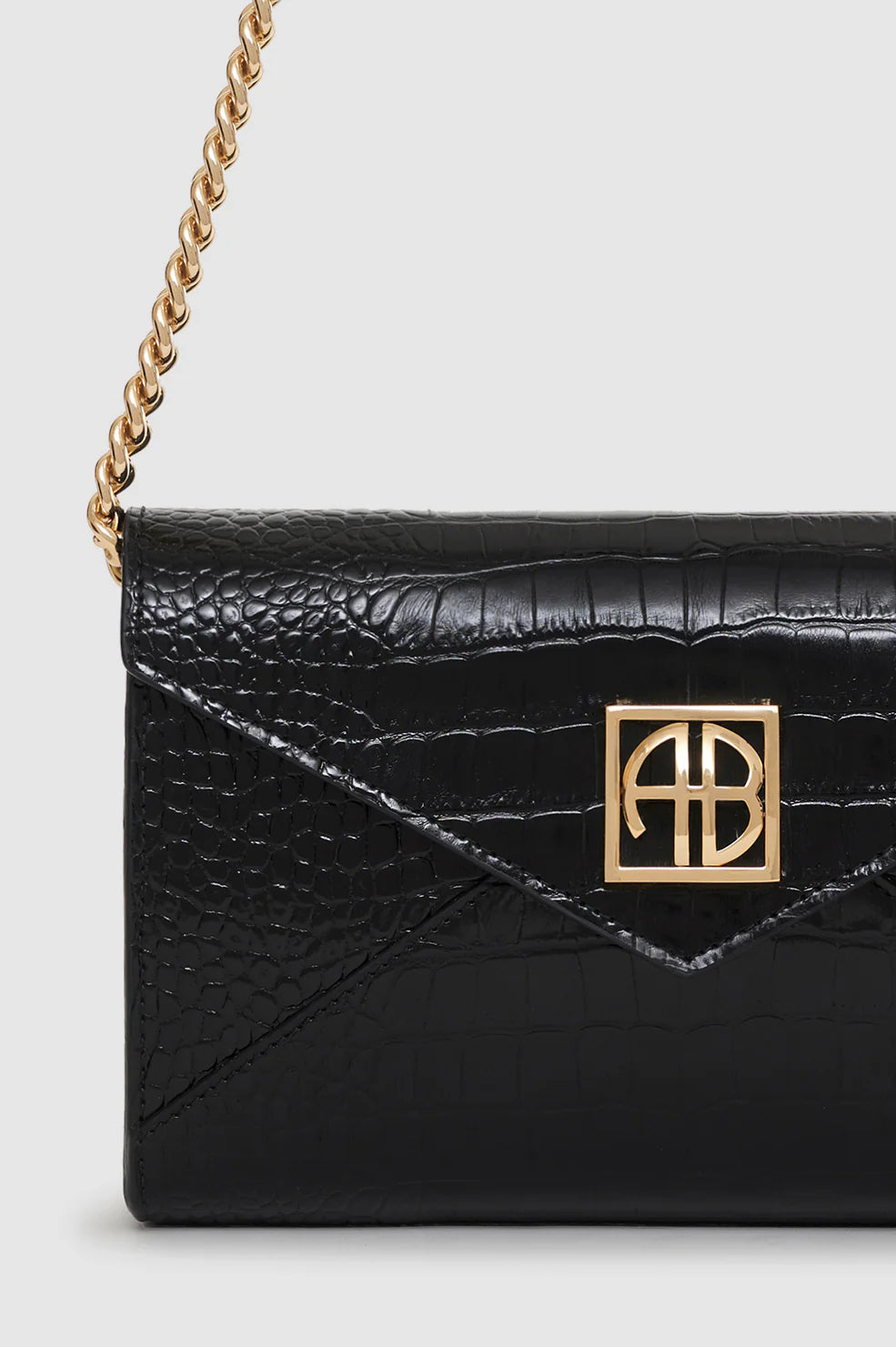 Small Elly Clutch Black Embossed