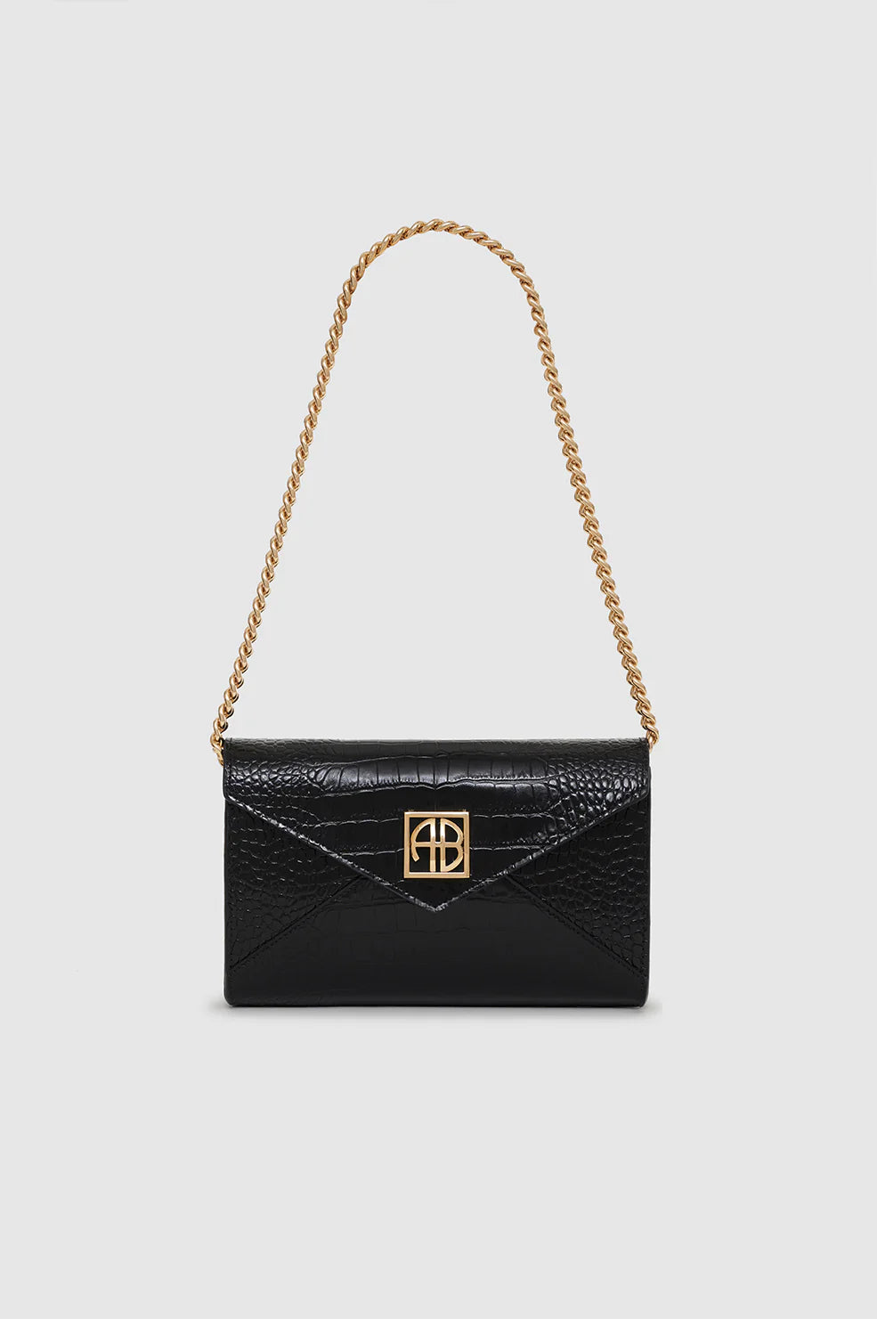 Small Elly Clutch Black Embossed
