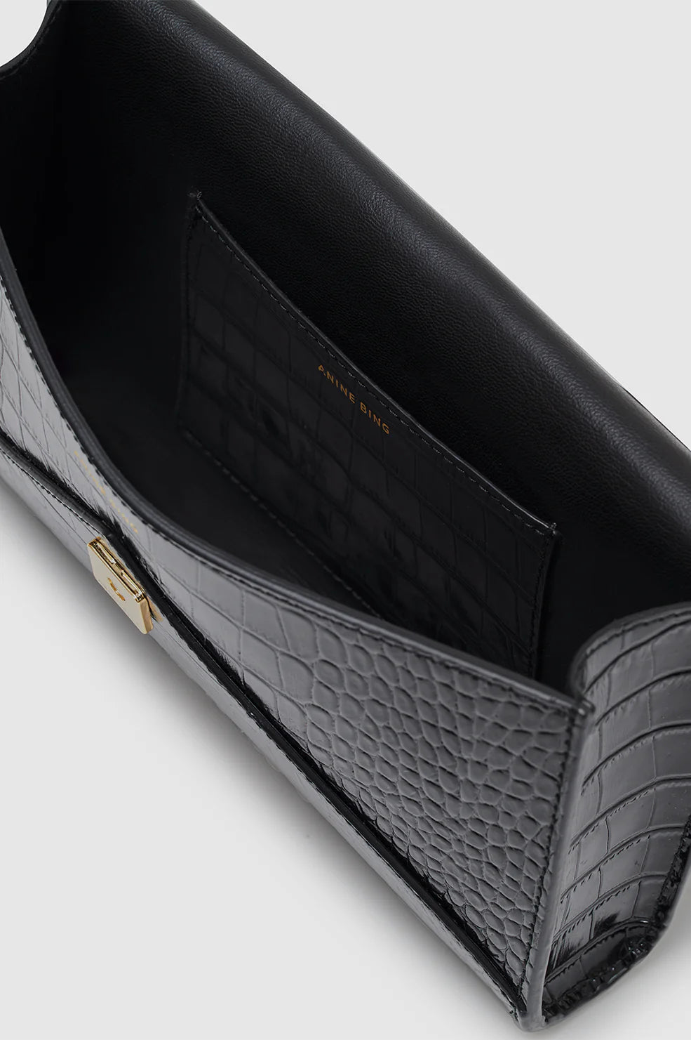 Small Elly Clutch Black Embossed