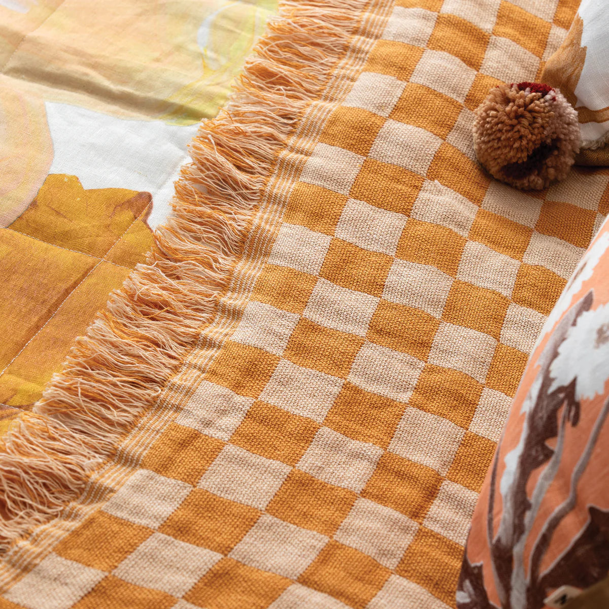 Checkers Goldie Blanket