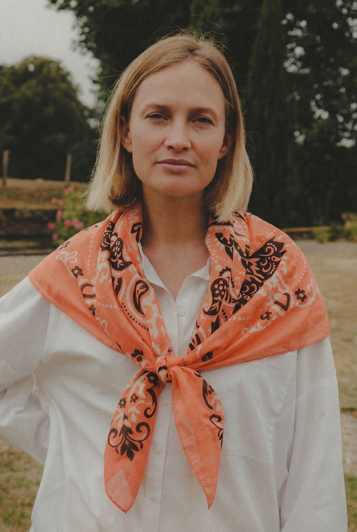 Scarf Bandana Coral Cotton