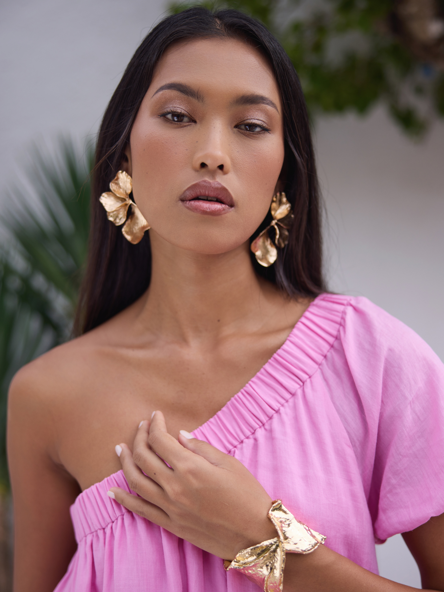 Cami Pink One Shoulder Dress