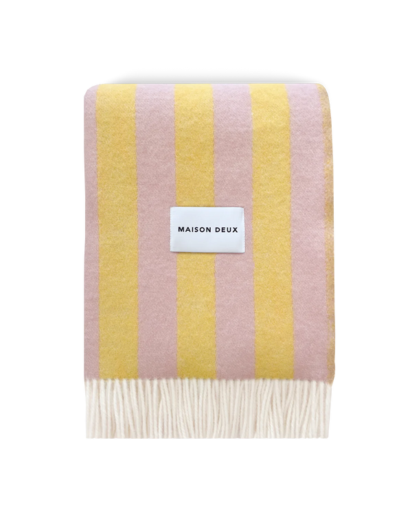 Candy Wrap Blanket Pink Yellow - Maison Deux