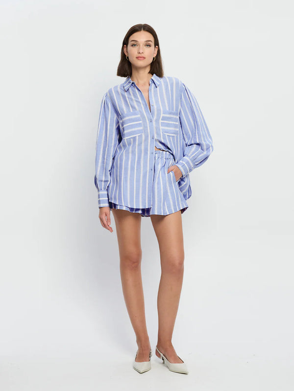 Capri Shirt Blue Stripe - Kivari