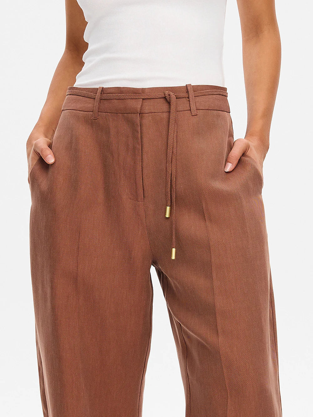 Cass Barrel Leg Pant Chocolate