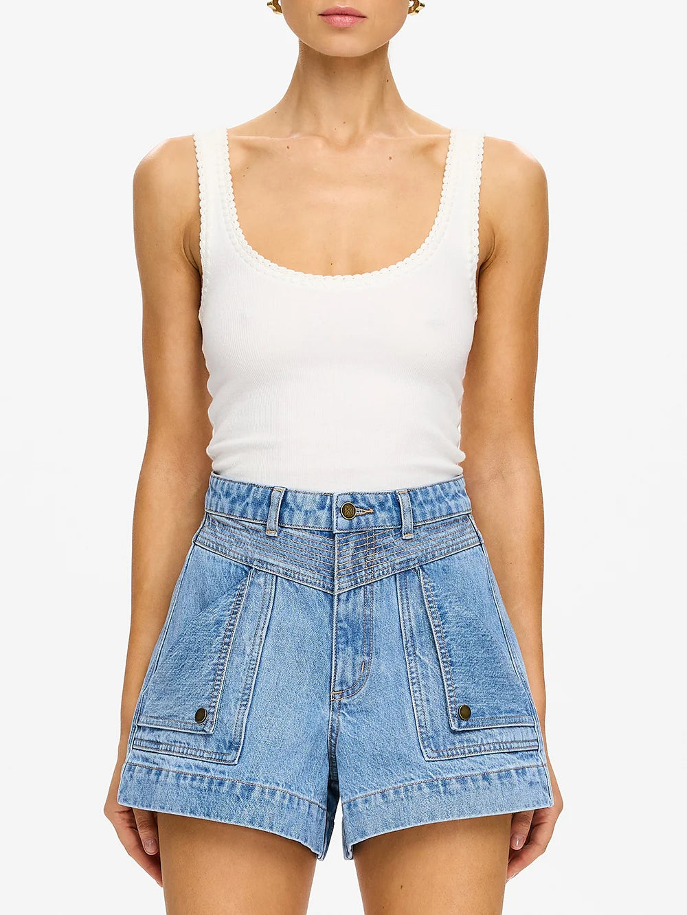 Celene Denim Short Stonewash Blue