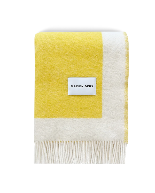 Color Block Blanket No.2 Yellow - Maison Deux