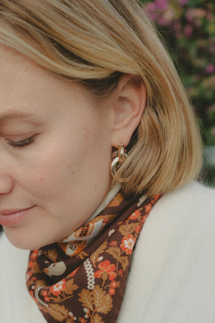 Small Scarf Retour de Foret Chocolate Silk