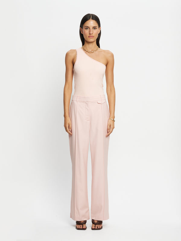 Tallulah One Shoulder Tank Pink - Kivari