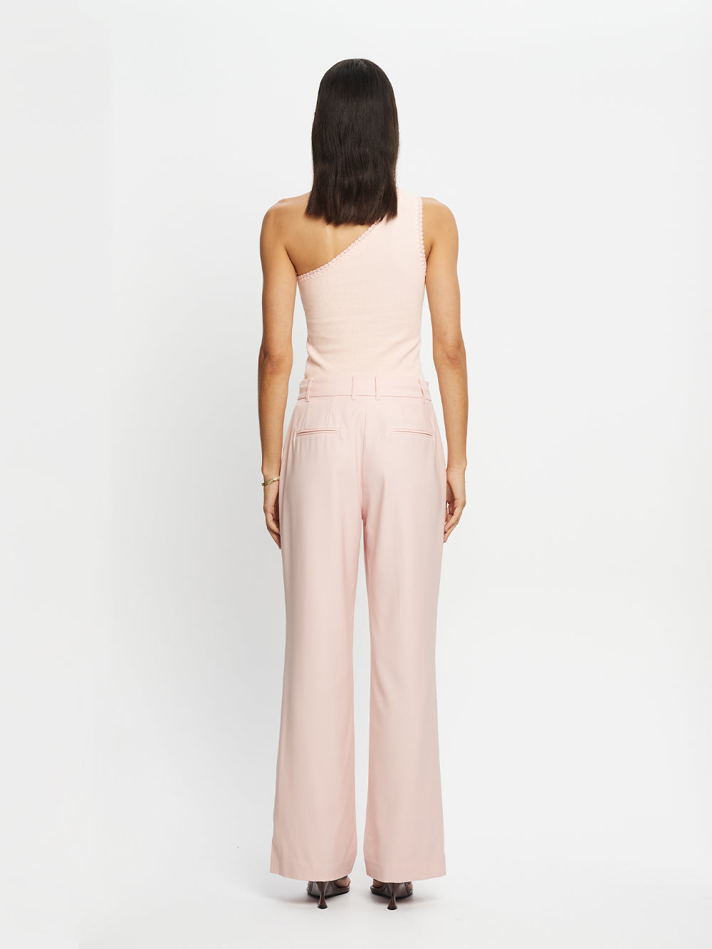 Tallulah One Shoulder Tank Pink