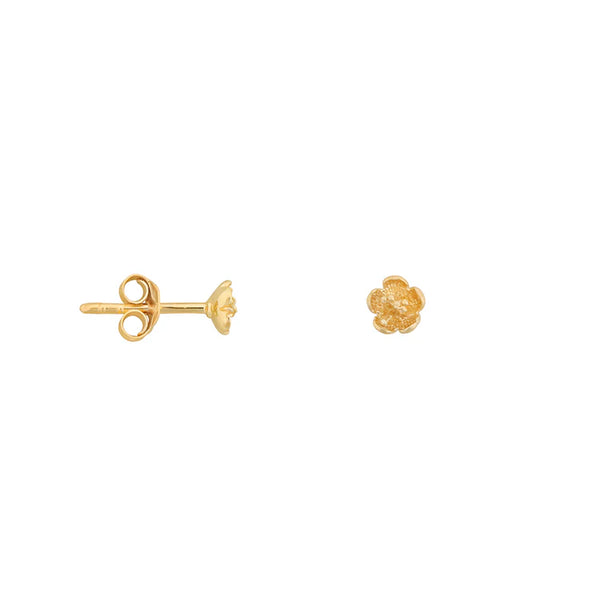 Mini Flower Stud Earring Gold Plated - Betty Bogaers