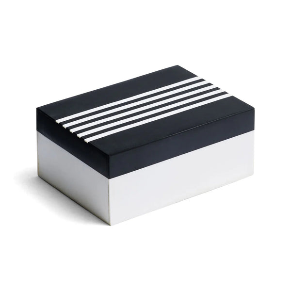 Zuri Box Rectangle - White & Black