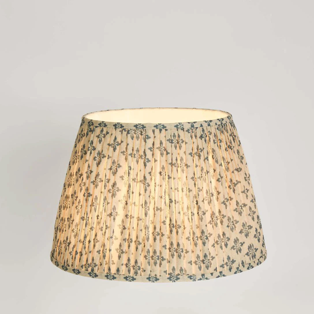 Viscose Linen Drum Lamp Shade XL Blue