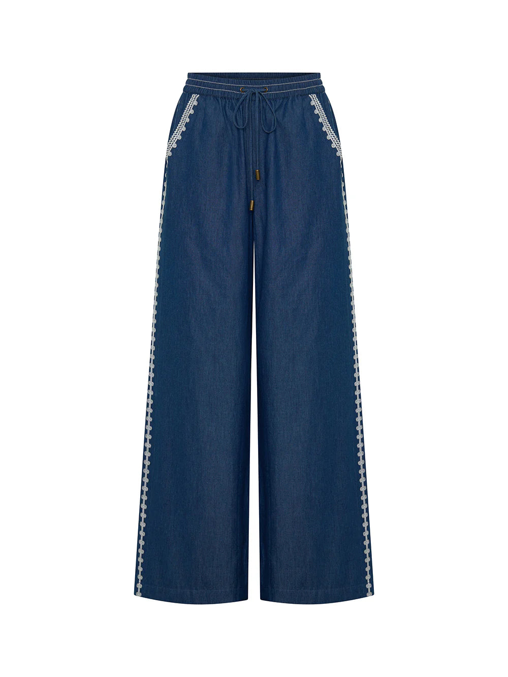 Emile Chambray Pant Blue